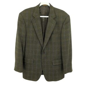 Angelo Nardelli 40R Made in Italy Wool Cashmere Blazer Sport Coat Brown 2 Button